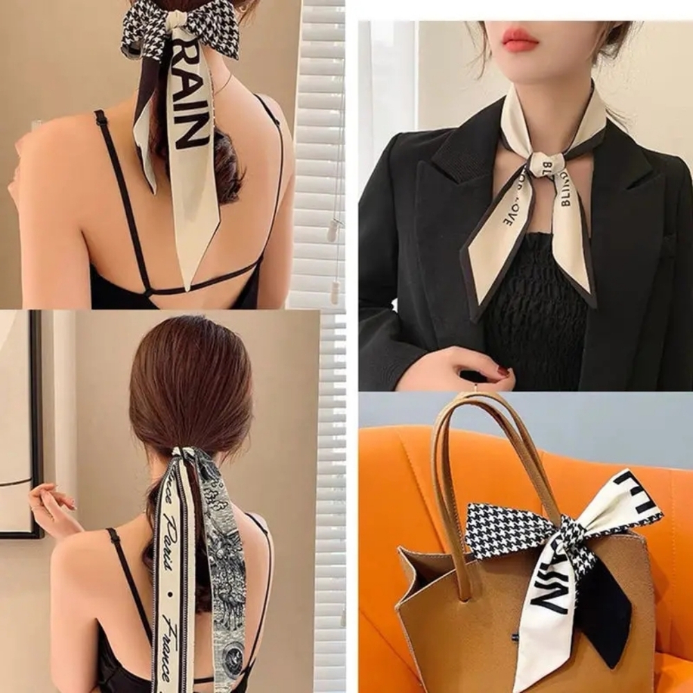 45*2.0" K-pop Multipurpose Pattern Tie Scarves 1 piece